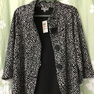 JM Collection Chevron print jacket